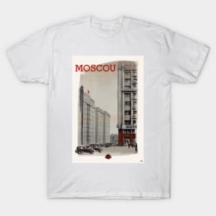 Moscou Moscow USSR Vintage Poster 1936 T-Shirt